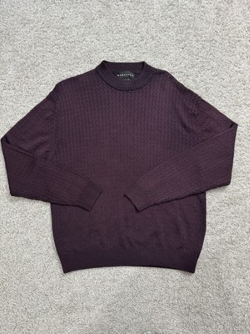 Baracuta Pullover Knit Long Sleeve Sweater Burgundy Men’s L VINTAGE EUC